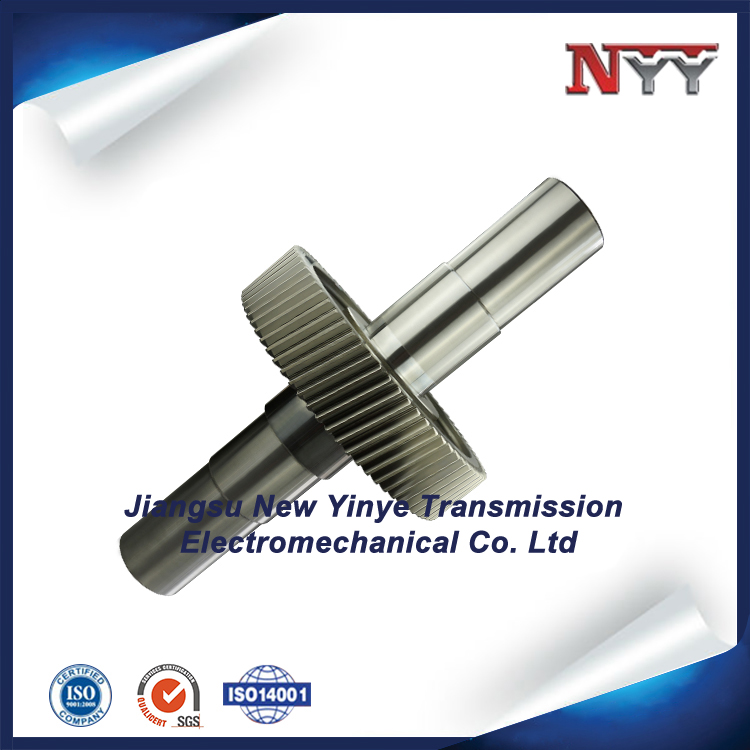 Mining machinery, case-hardened gear shaft